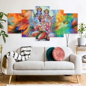Ram Sita Hindu Religious Canvas Prints 3MM Board & Mat Lamination