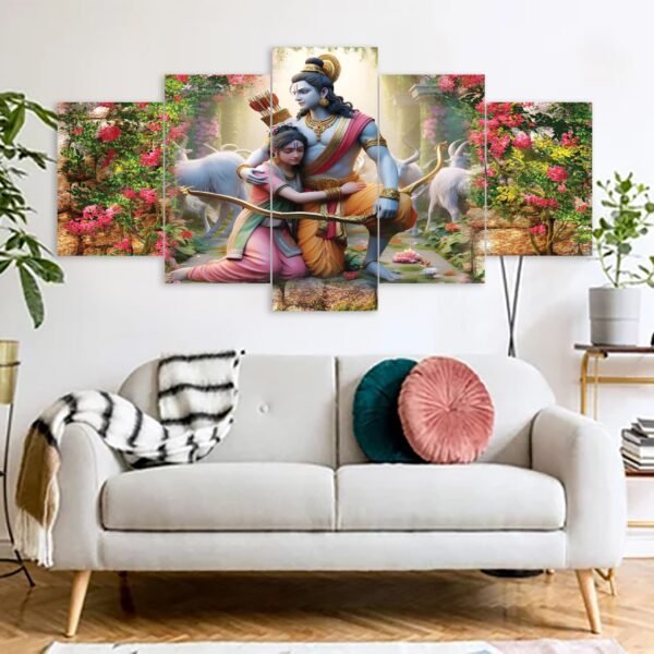 ram sita canvas print