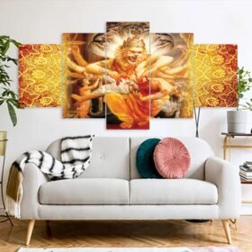 Nrishingha Hindu Religious Canvas Prints 3MM Board & Mat Lamination