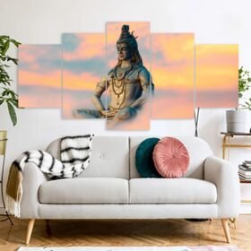 Mahadeb Hindu Religious Canvas Prints 3MM Board & Mat Lamination
