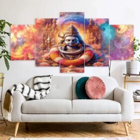 Mahadeb Hindu Religious Canvas Prints 3MM Board & Mat Lamination