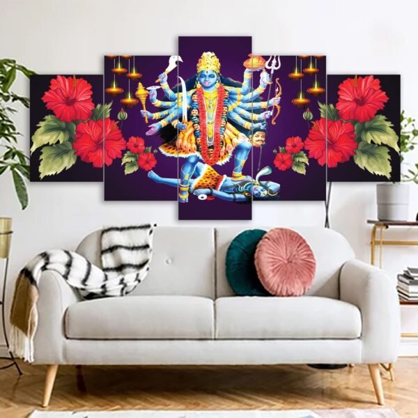 Ma Kali Hindu Religious Canvas Prints 3MM Board & Mat Lamination