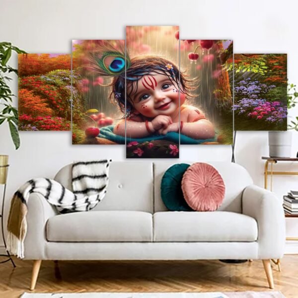 Gopal Hindu Religious Canvas Prints 3MM Board & Mat Lamination