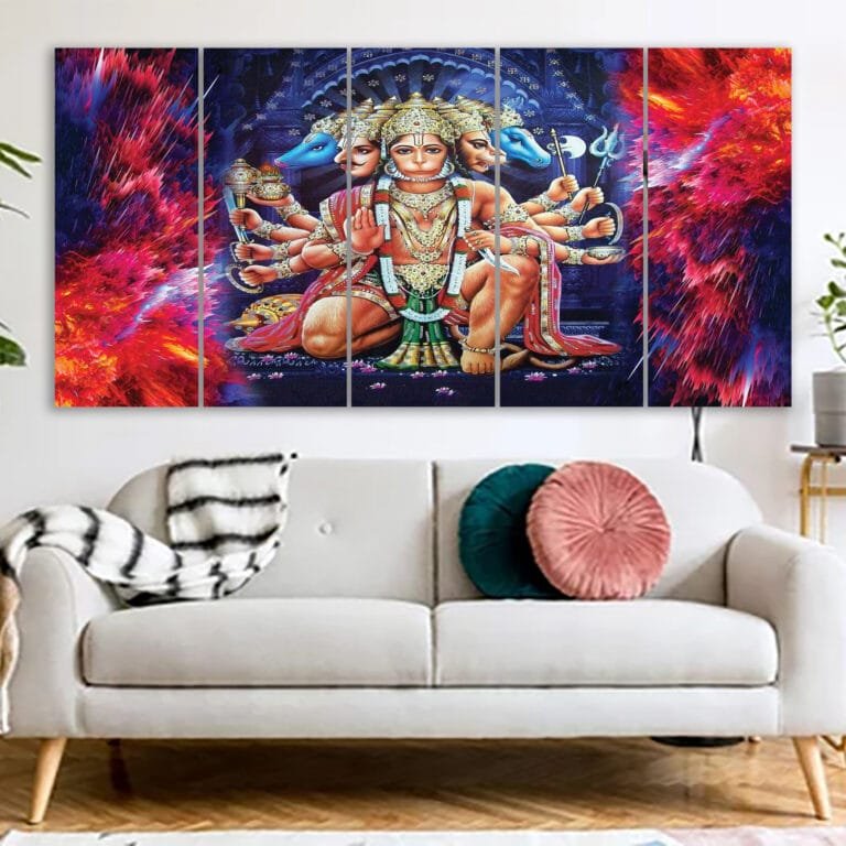 Best Panchamukhi Hanuman Canvas Print With 3D