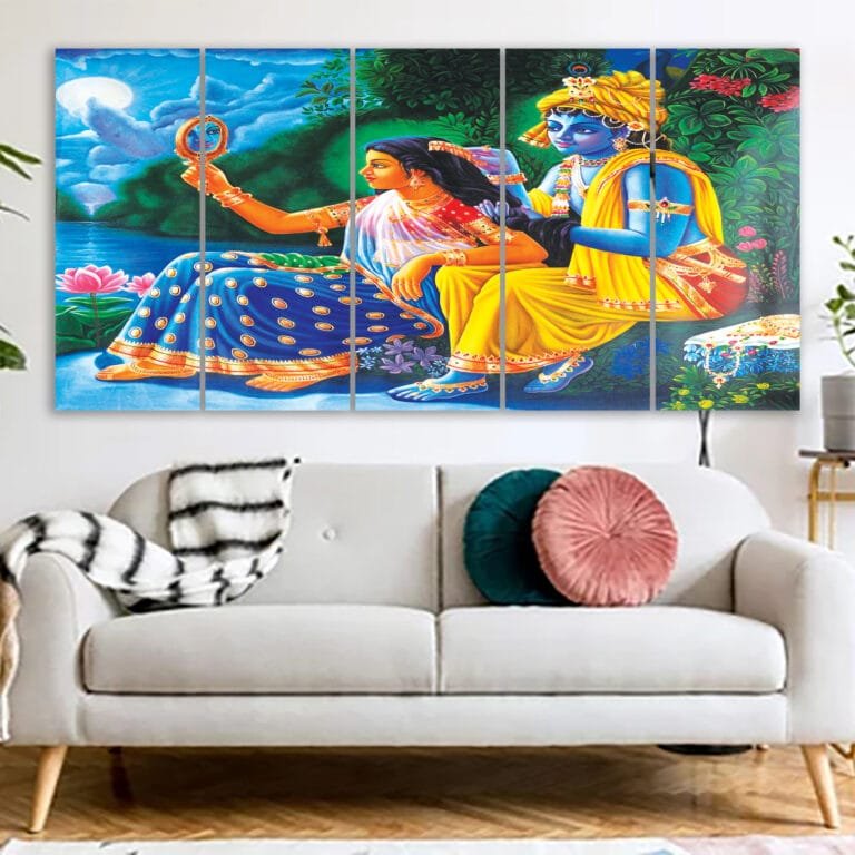 Radha-Krishna Canvas Print 3D