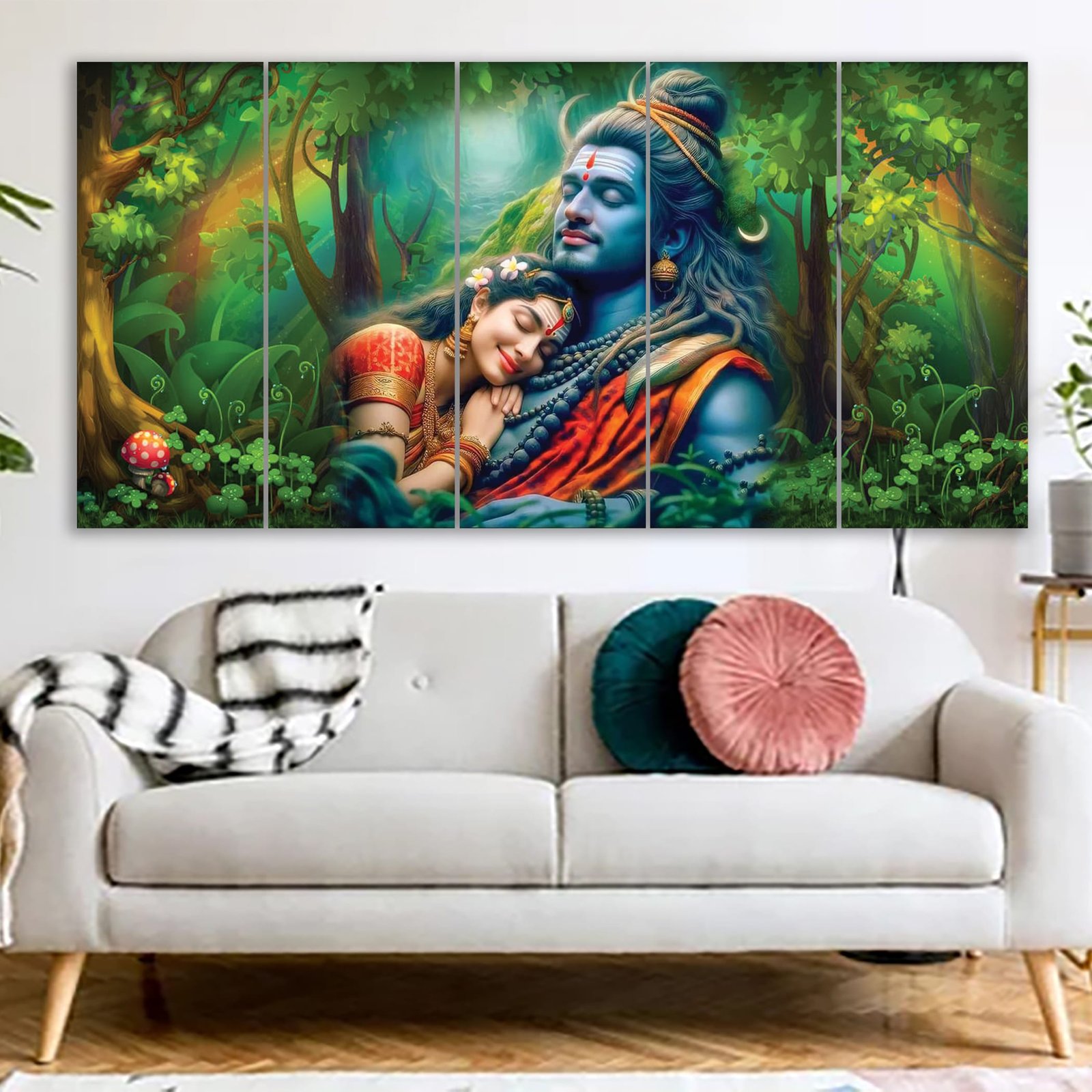 Mahadev-Parbati Canvas Print