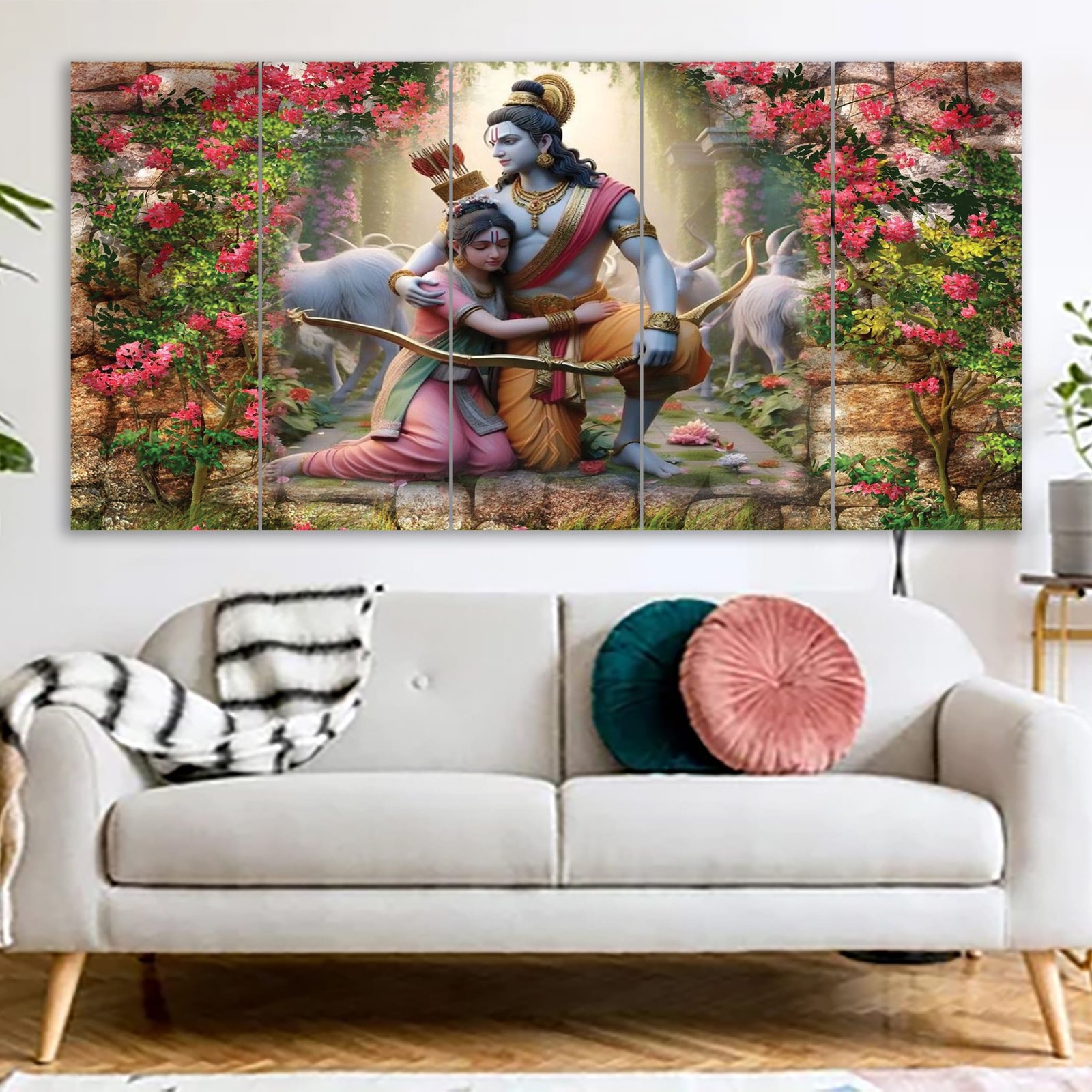 Ram-Sita 3D Canvas Print