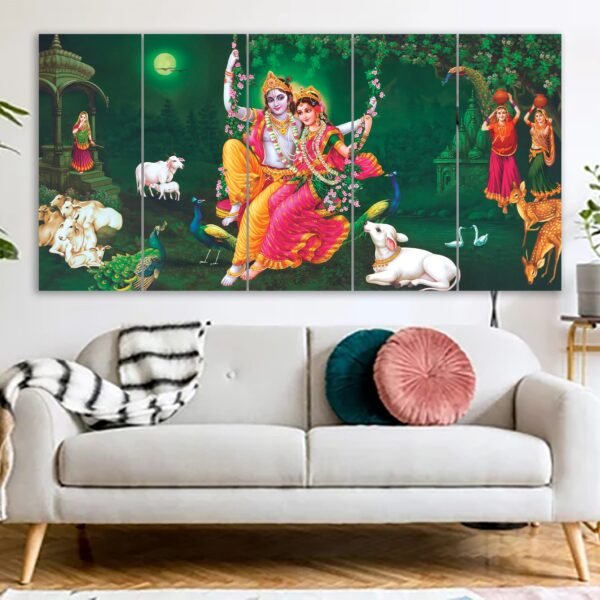 Best Radha Krishna 3D Canvas Print