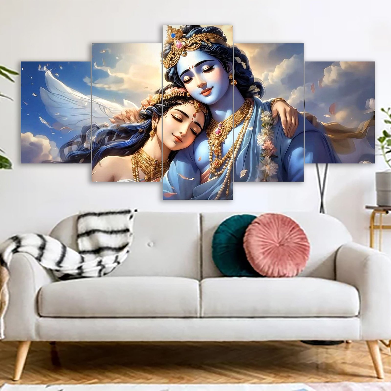radha krishna canvas print