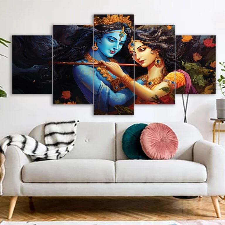 radha krishna canvas print