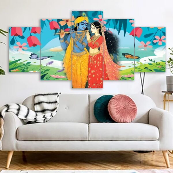 radha krishna canvas print