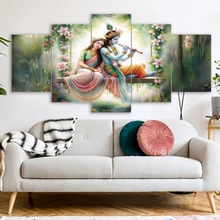 radha krishna canvas wallboard